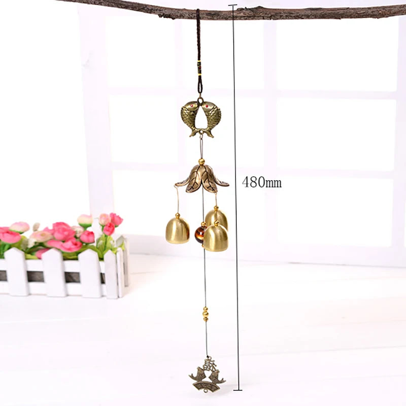 1Pc Outdoor Antique Copper Wind Chime Outdoor Living Decoration Metal Wind Chimes. Qme 1PC