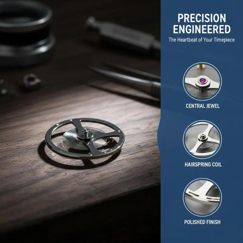 Watch Movement Accessories Made In China NH35/NH36Balance Wheel Mechanical Movement Balance Wheel Watch Repair Parts Qme