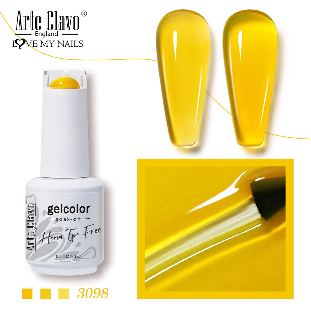 Arte Clavo Summer Nails Tip Candy Series Jelly Gel Nail Polish Blue Qme 3098