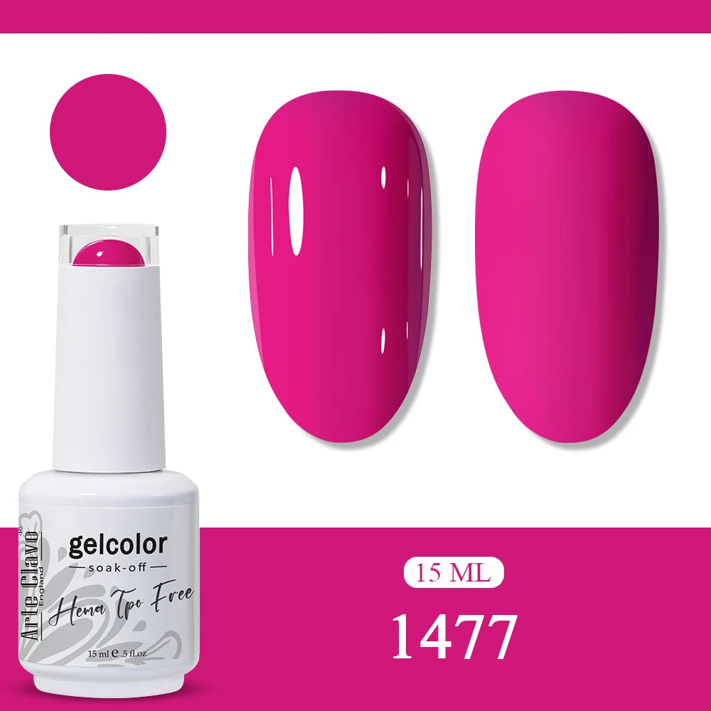 Arte Clavo Glitter Gel Nail Polish HEMA TPO Sliver Champagne Qme 1477