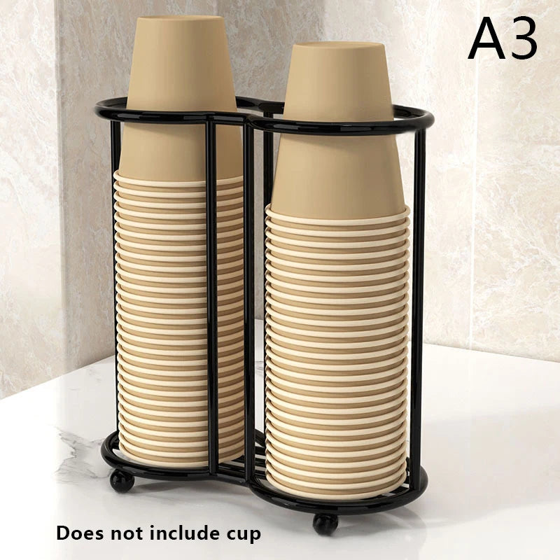 Desktop Cup Storage Rack Household Coffee Holder Home Kitchen Paper Qme A3