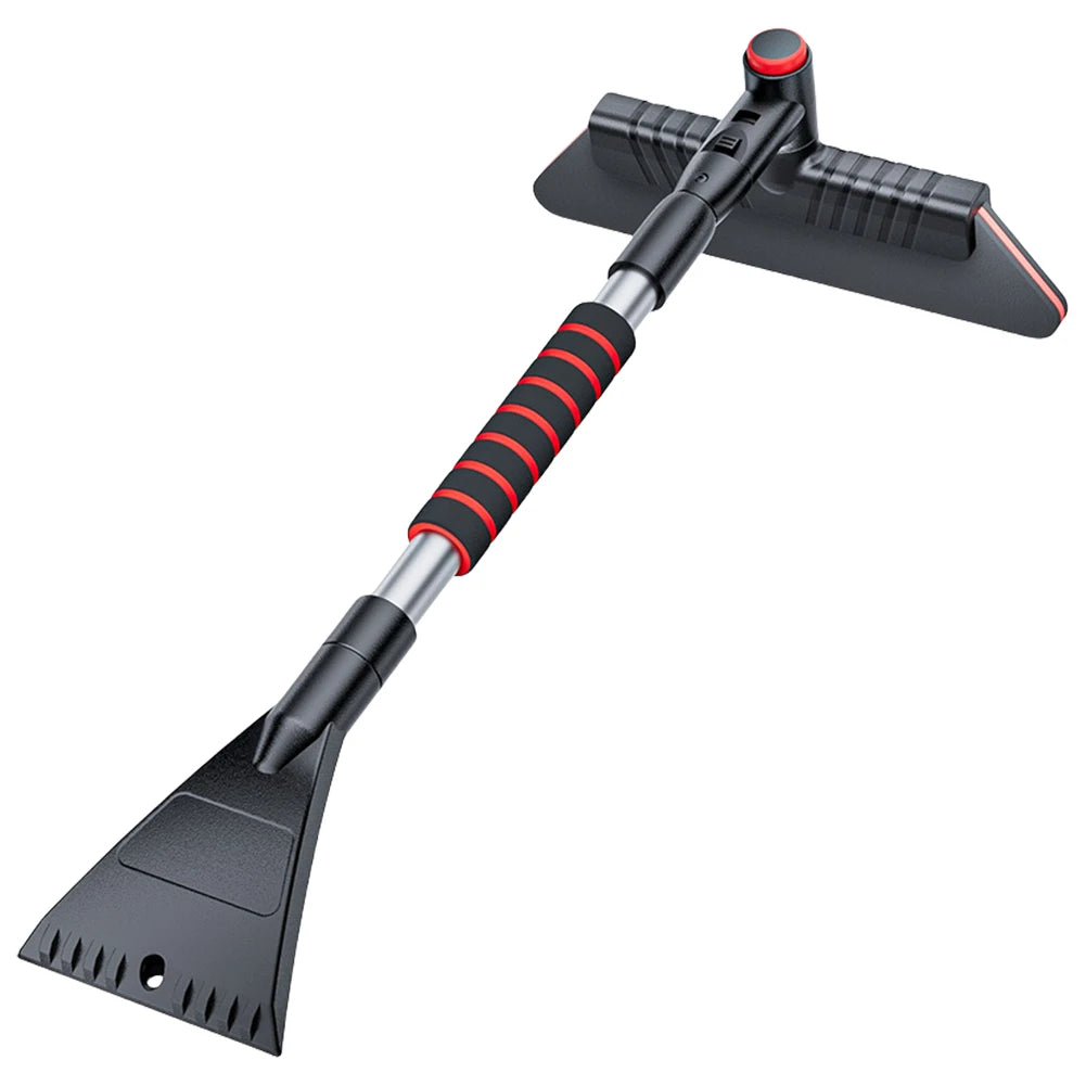 2 In 1 Car Snow Shovel Multifunctional Windshield Snow Remover Front Windshield Ice Scraping Defrost Broom Auto Cleaner Tool Qme Black