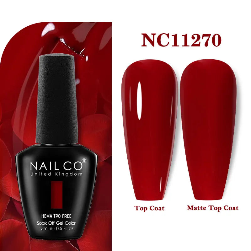 NAILCO Green Series Dark Gel Nail Polish Lasting Hybrid Base Matte
