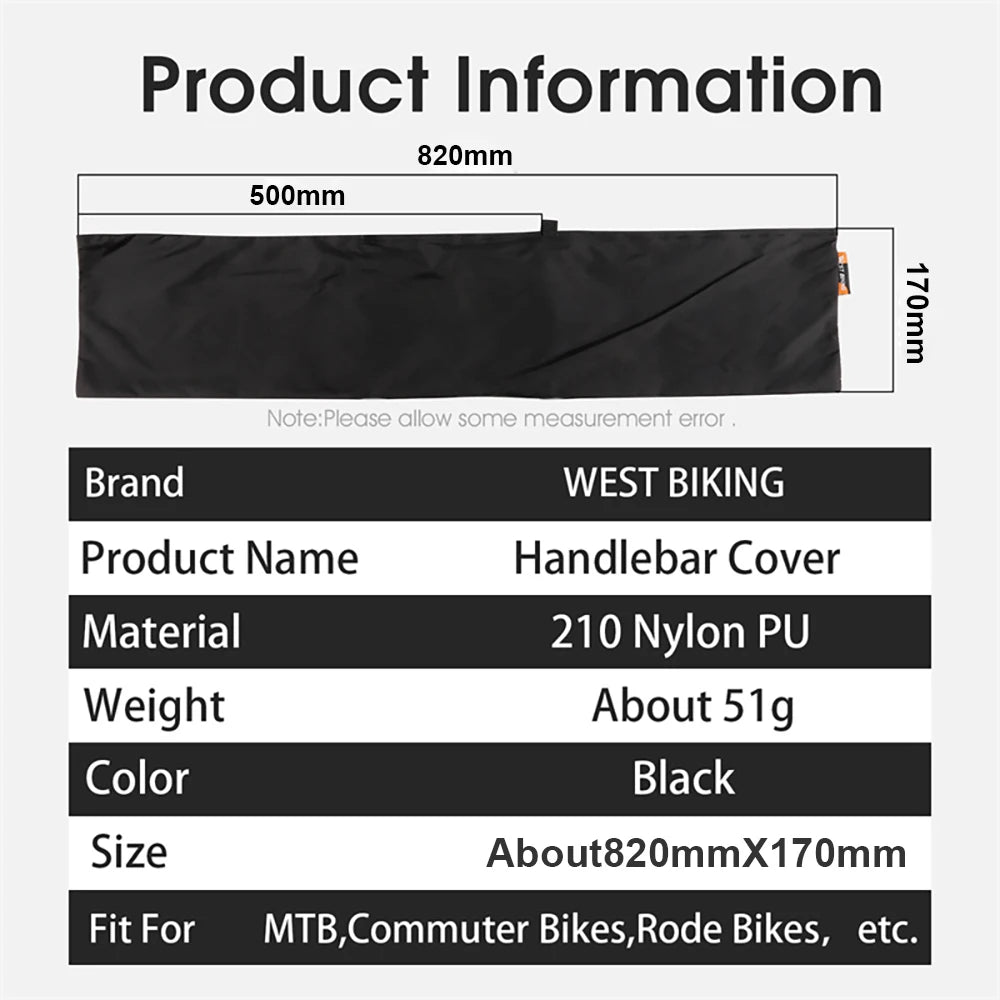 2022 Bike Handlebar Protector Cover Waterproof Dustproof Road Bicycle Maintenance Cover Bike Riding Handlebars Protective Cover Qme