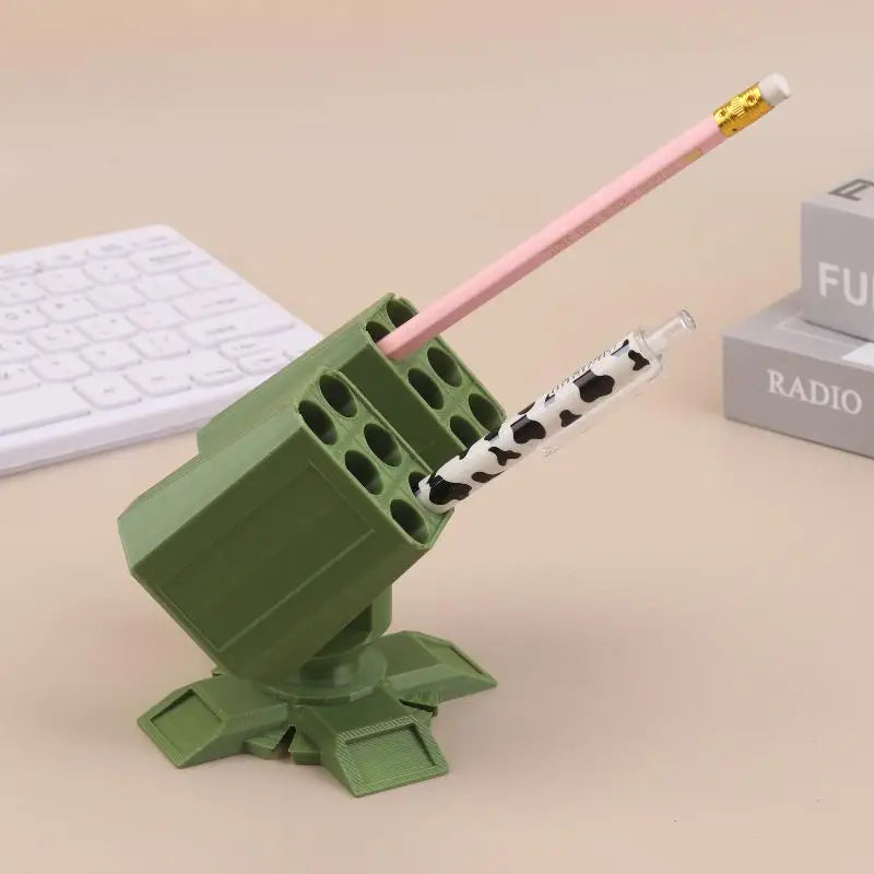 Launcher Pen Stand Desktop Organizer Home Office Decoration 3D Qme