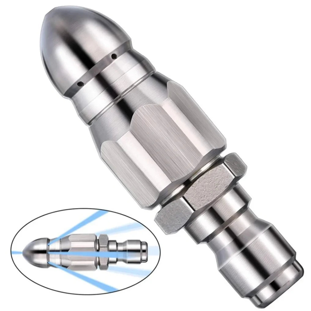 Water Jet Pressure Sprayer Nozzle Clean Sewer 1 4 Stainless Steel Qme