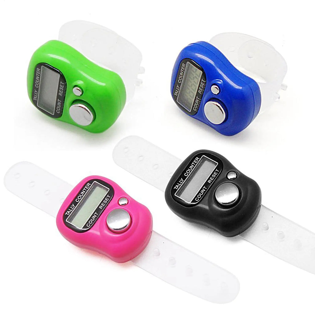 1pc random Electronic Finger Counter Hand Tally Counter LCD Digital Counter Resettable LCD Digital Counter Small Finger Counter Qme