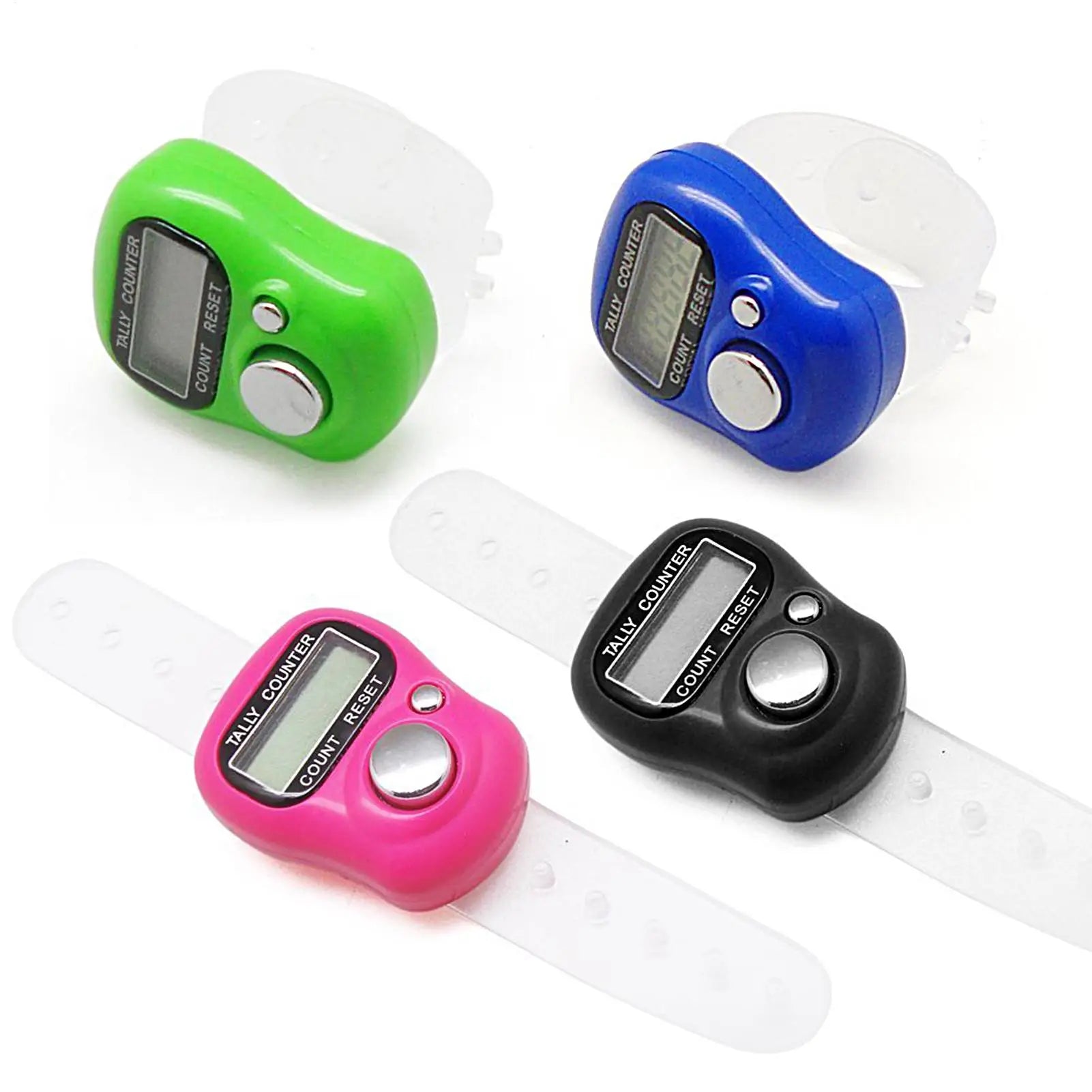 1pc random Electronic Finger Counter Hand Tally Counter LCD Digital Counter Resettable LCD Digital Counter Small Finger Counter Qme