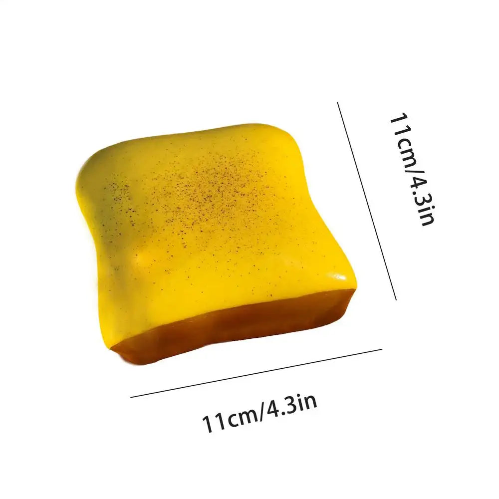 Toast Sensory Squeeze Toy Soft Slow Rebound Calming Gadget Bread Shape Squeeze Toy Food For Boys Girls Children Students Adults Qme Yellow