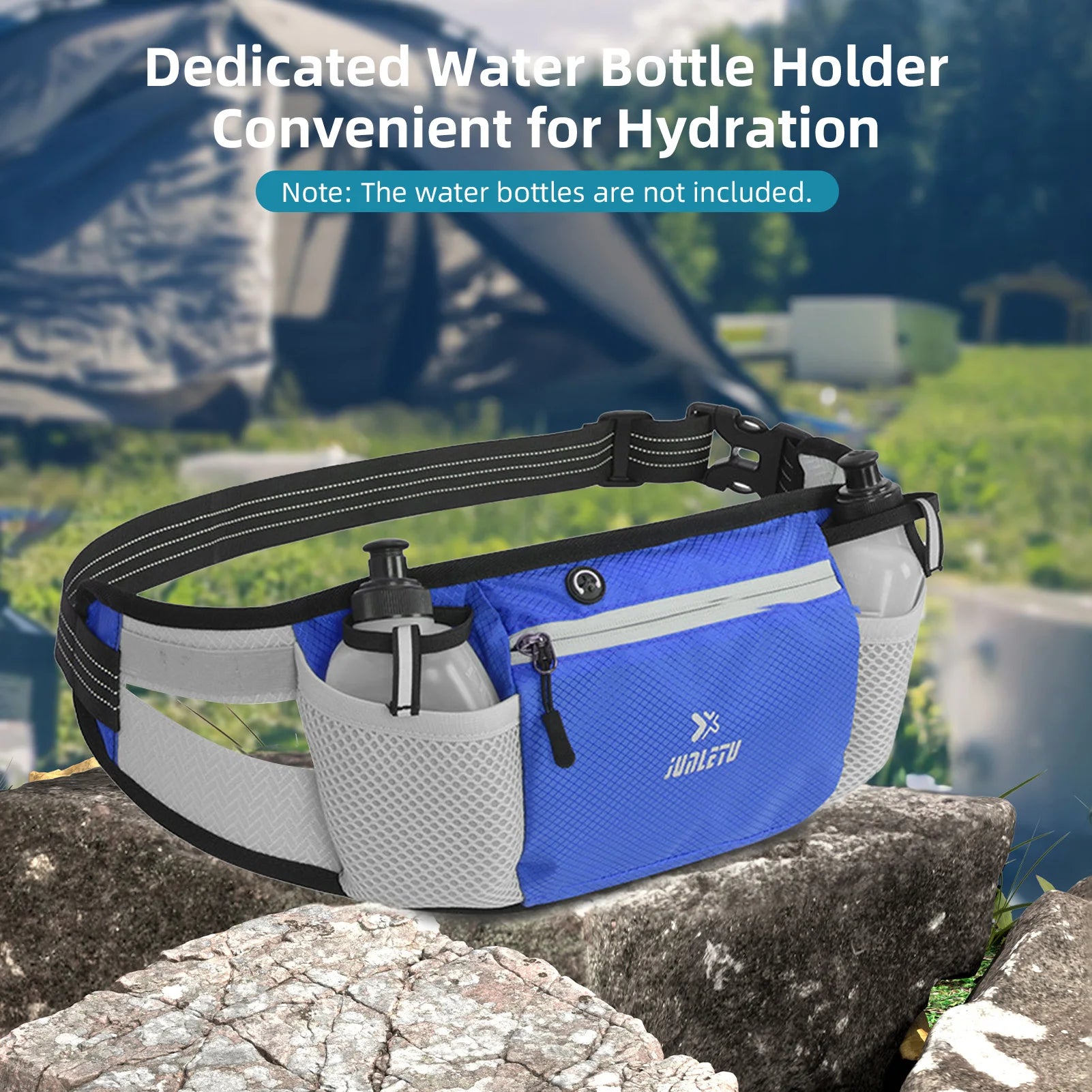 Running Belt Waist Pack Hydration Waist Pack Water Resistant Breathable Runners Belt Water Bottle Fanny Pack for Hiking Camping Qme