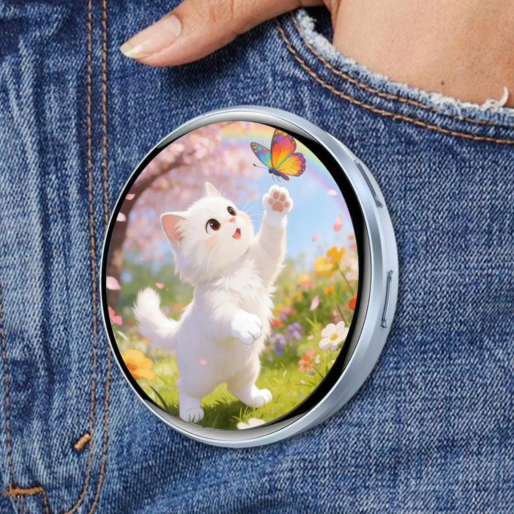 Electronic Badge HD Touchscreen Digital Photo Display Brooch Electronic Badge Anime Pins for Backpacks Christmas Boys Girls Qme