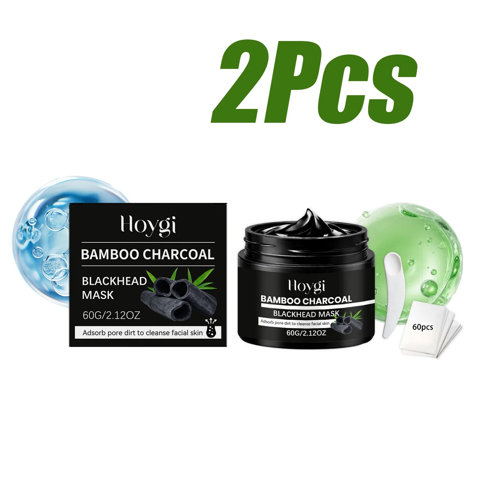 Bamboo Charcoal Blackhead Mask Peel Off Pore Cleansing Nose Mask for Deep Dirt Oil Removal Blackhead Cleansing Skincare Qme 2Pcs
