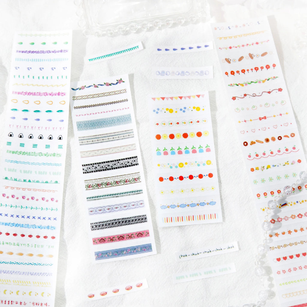 1 Roll Colorful Stripe Energy Themed Glitter Synthetic Paper Tape for DIY Scrapbook Frame Collage Laptop Phone Mug Luggage Guita Qme