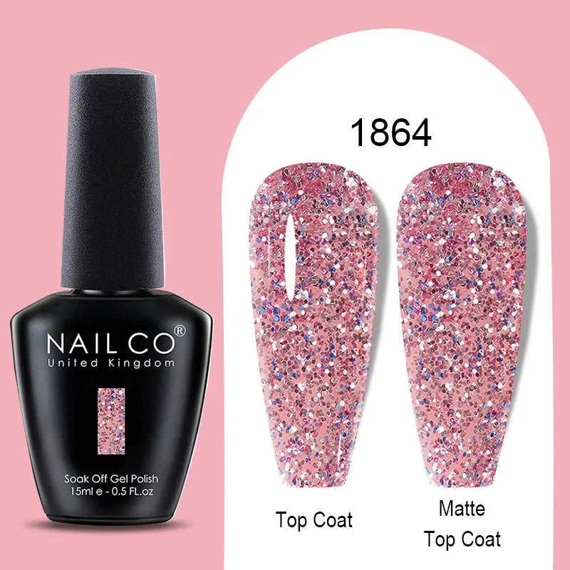 NAILCO Winter Red Gel Nail Polish Semi Permanent Soak Off Varnishes