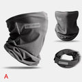 Ice Silk Sunscreen Mask For Men Women Outdoor Cycling Face Cover Solid Color Neck Wrap UV Protection Ear Bandana Scarf Summer Qme Dark Grey