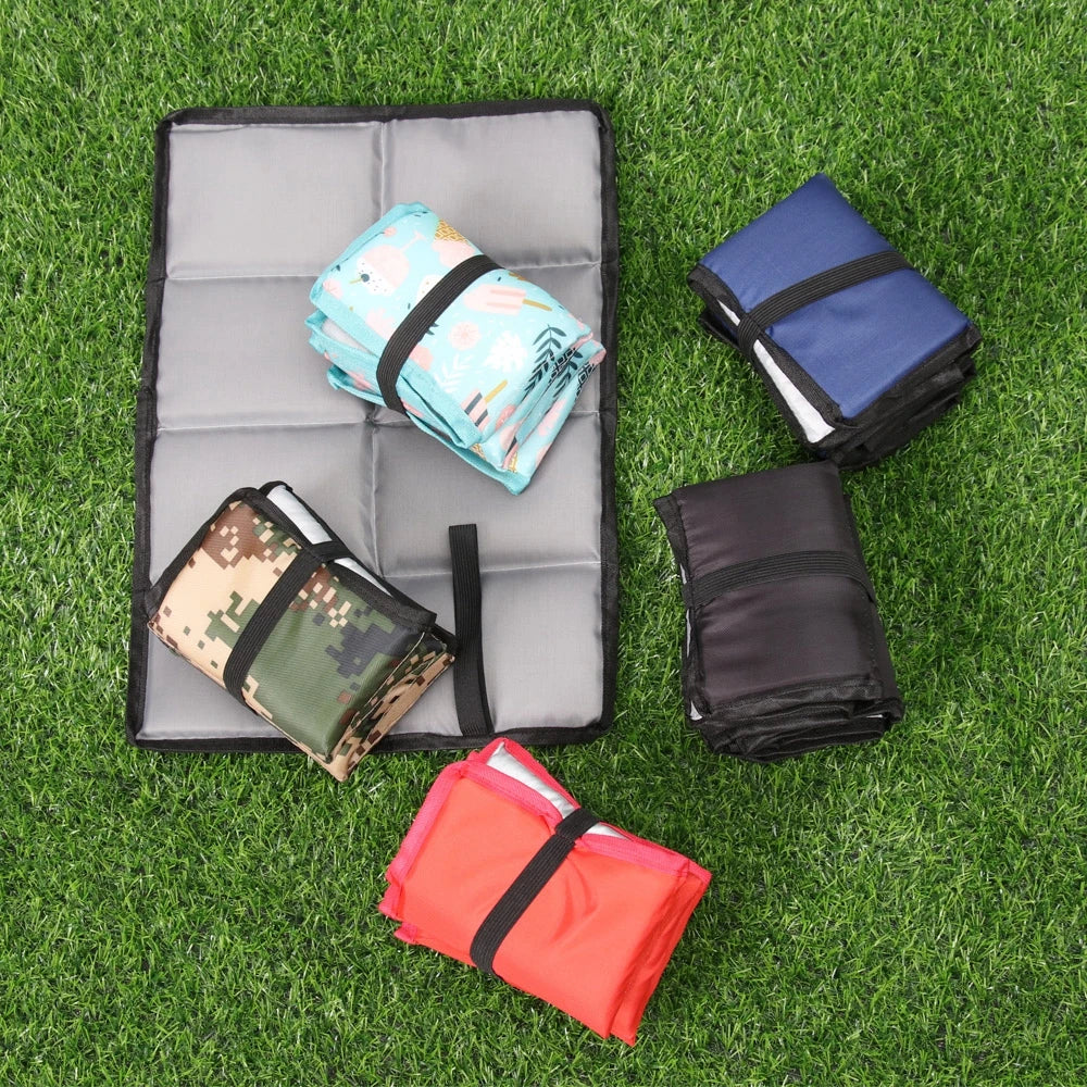 Waterproof Oxford Cloth Sitting Pad - Portable Folding Mat for Hiking/Beach/Picnic, Lightweight Seat Pad with Anti-Dirty Design Qme