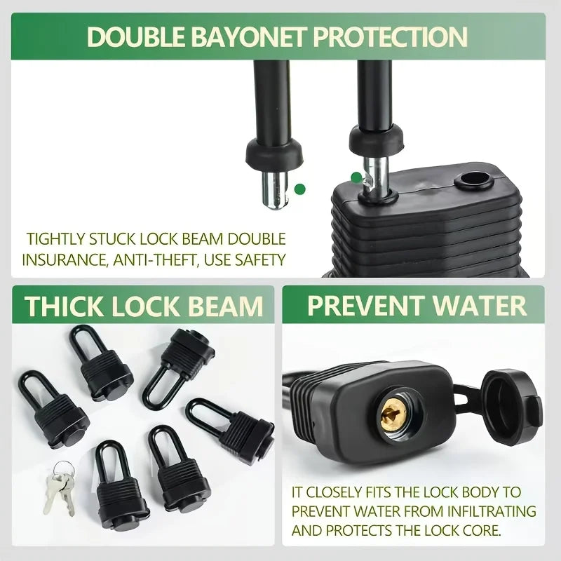 Large Outdoor Waterproof Thousand Layer Padlock Rainproof and Rustproof Lock Head Lock for Courtyard Door Lock Qme