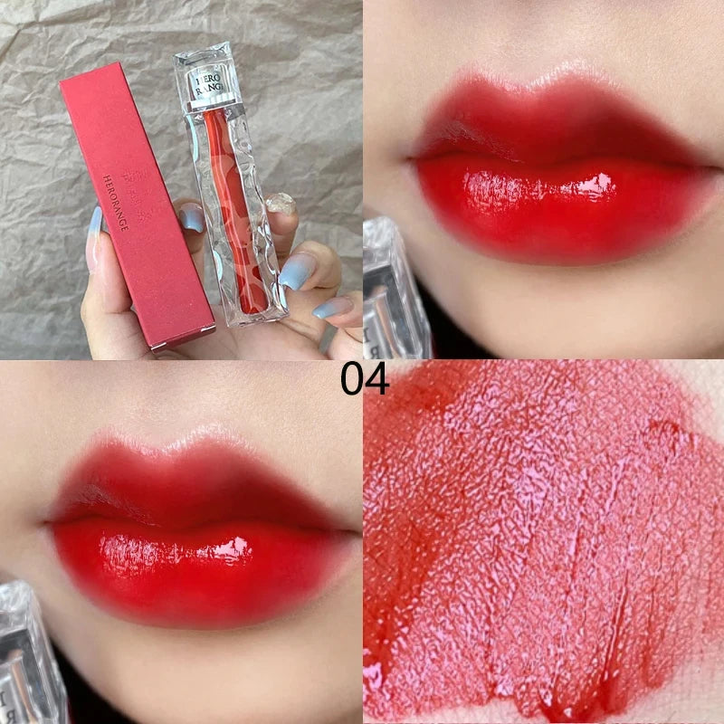 New Waterproof Nonstick Cup Mirror Lip Glaze Long Lasting Lip Gloss Tint Dyeing Liquid 6 Colors Lipstick Beauty Makeup Cosmetic Qme 04