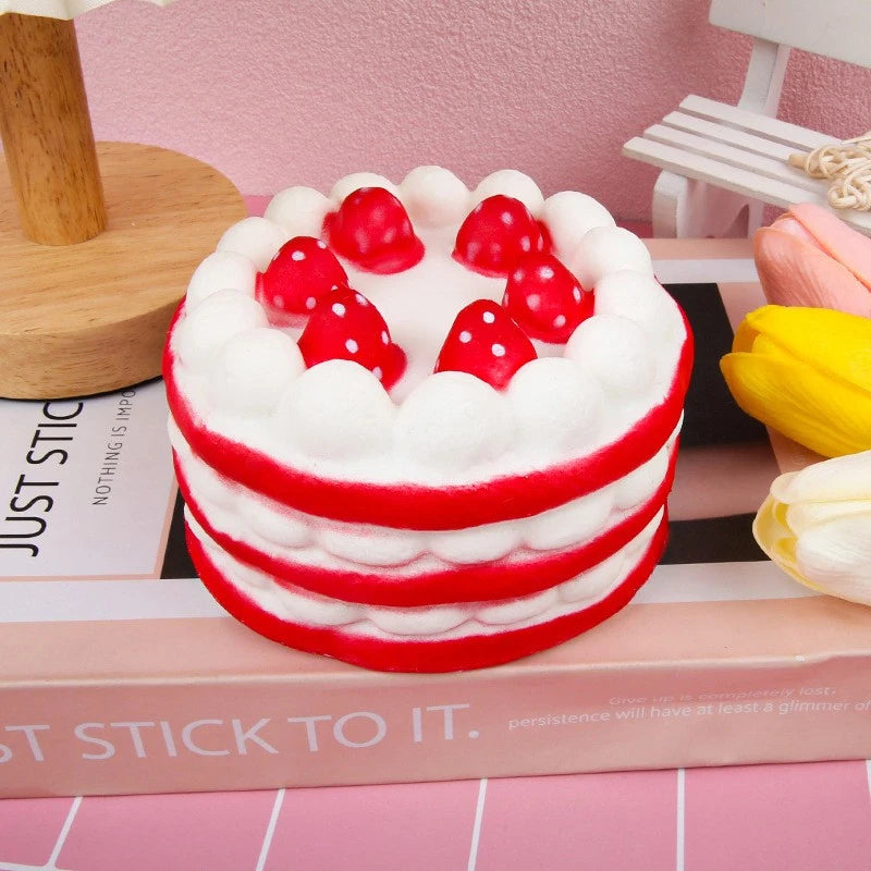 Kawaii Cake Shaped Slow Rising Stress Relief PU Soft Decompression Qme