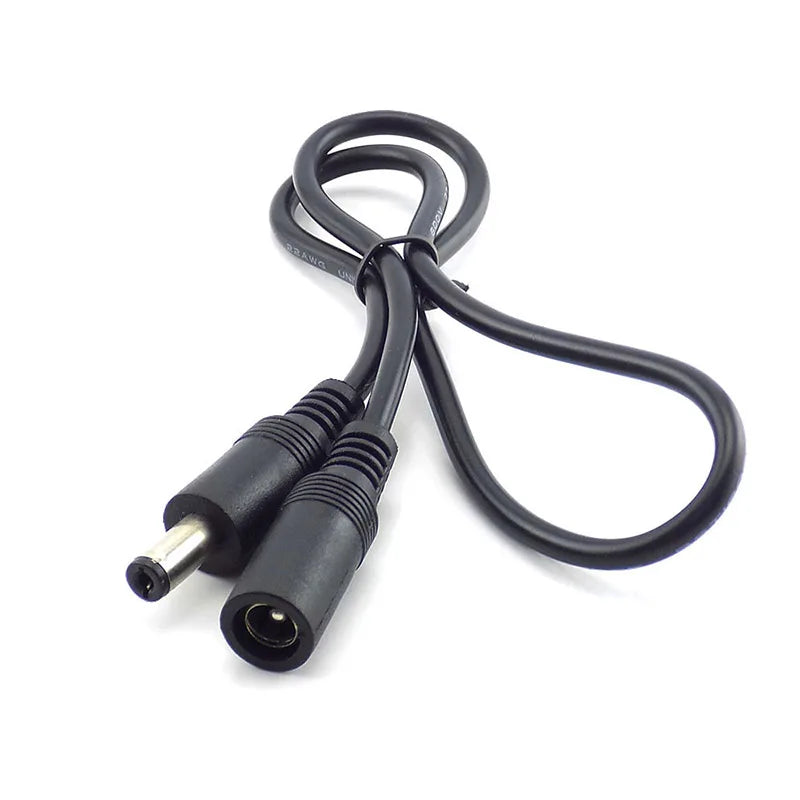 10pcs Female to Male Plug CCTV DC Power Cable Extension Cord Adapter 12V Power Cords 5.5mmx2.1mm For Camera Power Extension Cord Qme