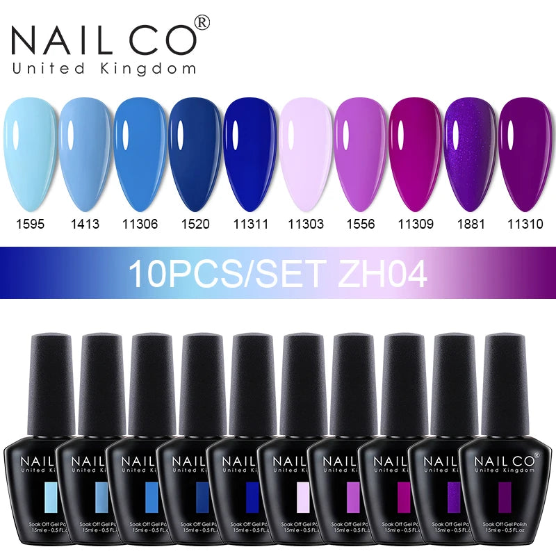NAILCO Jelly Macarone Gel Polish Nail Art All Manicure Semi-permanent Qme NC-10H-ZH04