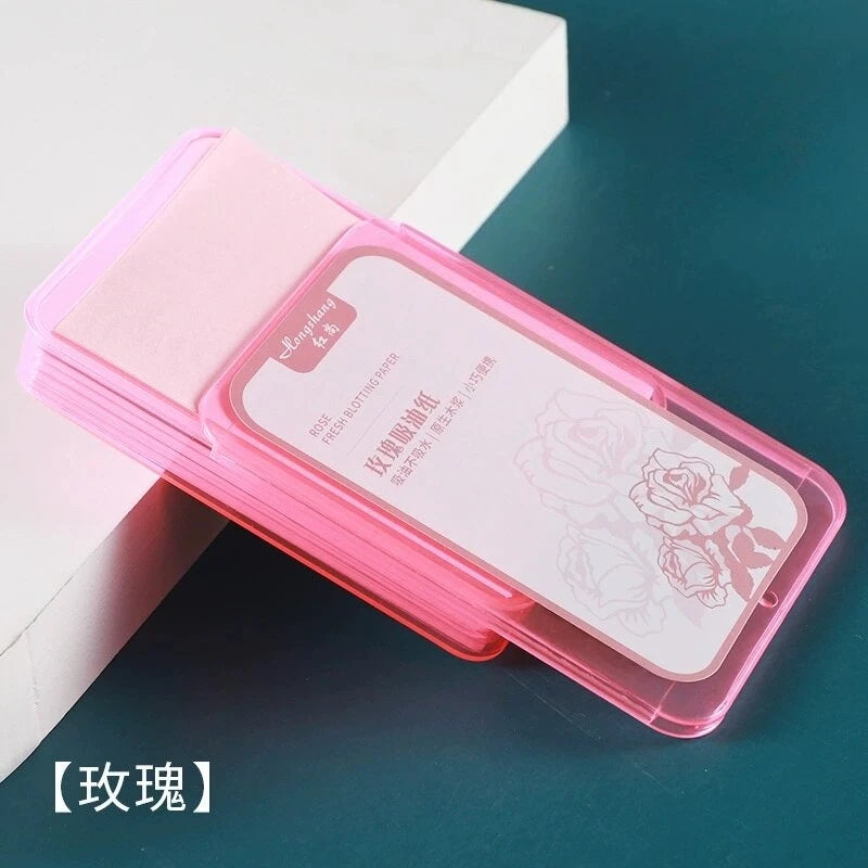 300PcsFace Oil Absorbing Paper Summer Oil Control Wipes Absorbing Sheet Oily Paper Face Cleansing Makeup Tool Face Oil Blotting Qme 300pcs Rose
