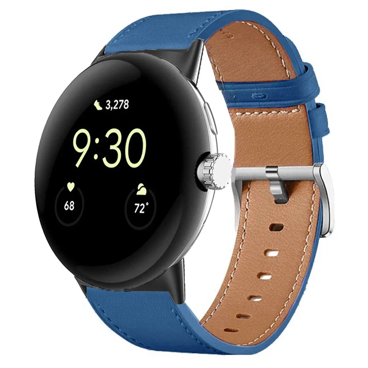 For Google Pixel Watch 3 41 45mm Strap Leather Replace Wristband Correa Bracelet For Google Pixel Watch 2 3 Band Belt Accessorie Qme GemU-B For Pixel Watch 1