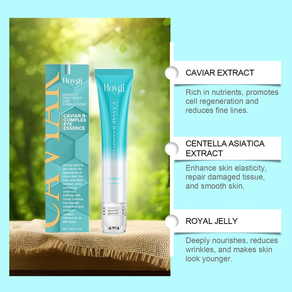 Caviar B-Complex Eye Essence Remove Dark Clrcles Anti Puffiness Smoothing Fine Lines Moisturize Skin Around the Eye Serum Qme