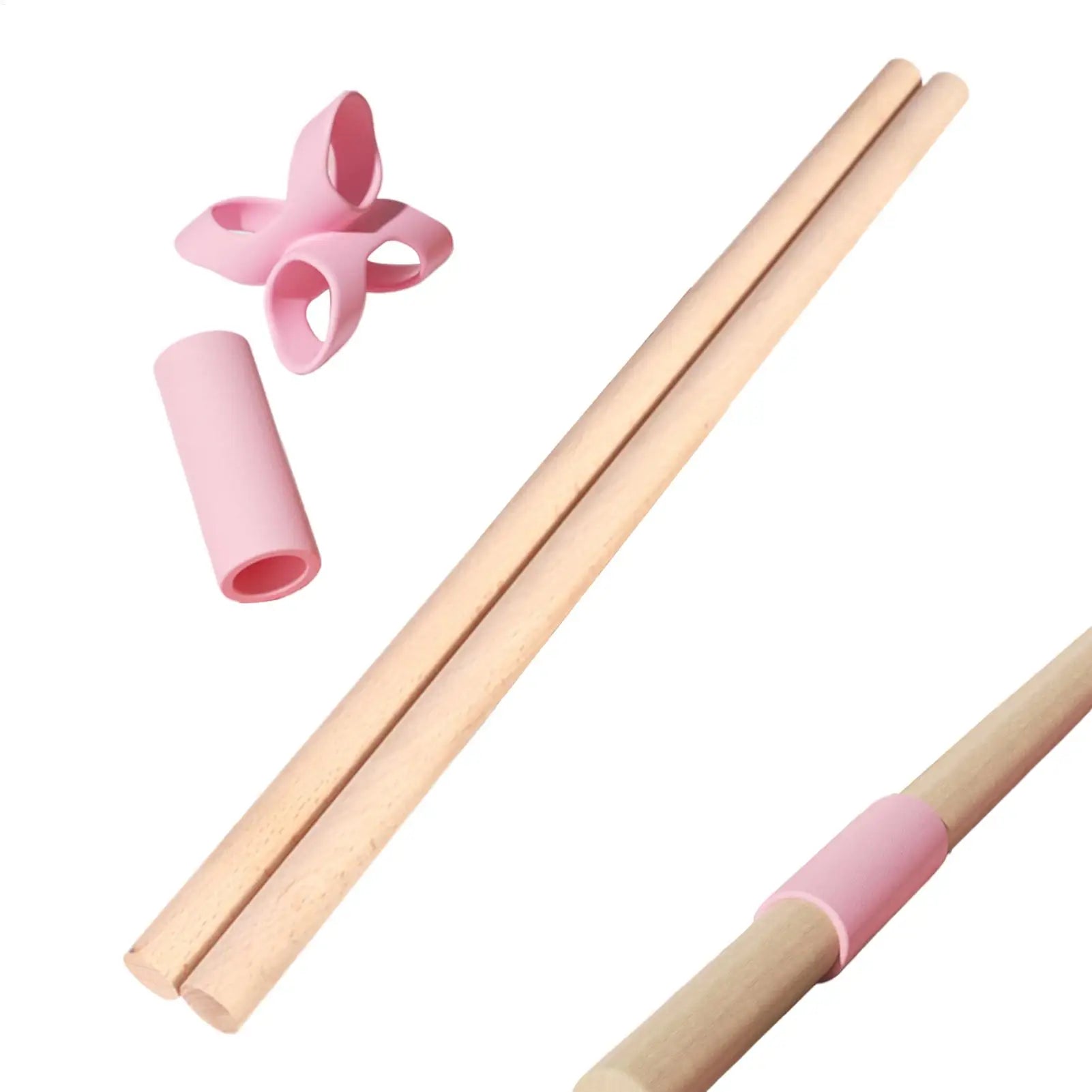 Yoga Stick 2 Pieces Pilates Stretching Pole Adult Hump Corrector Bar for Runners Beginners Professionals Home Office Gym Studio Qme