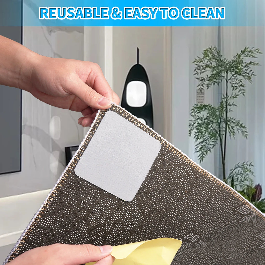 4/8Pcs Non-Slip Rug Gripper Tape Washable Carpet Pad for Hardwood Floors Reusable Fixed Sticker for Bathroom Qme