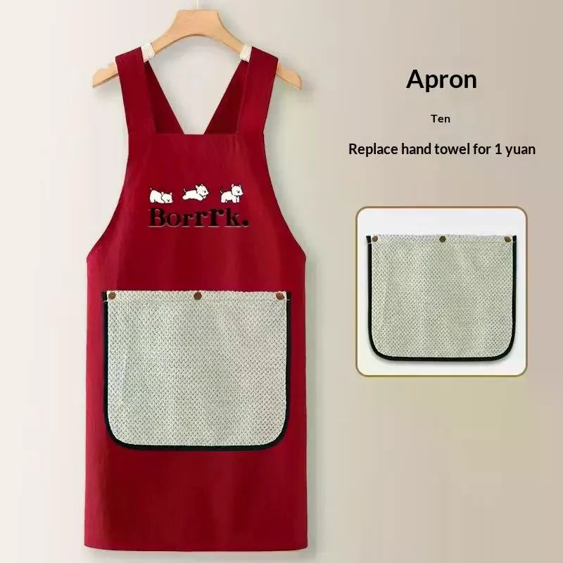 Kitchen Household Cooking Apron Men Women Oil-Proof Waterproof Adult Waist Fashion Coffee Overalls Apron Kitchen Accessories Qme