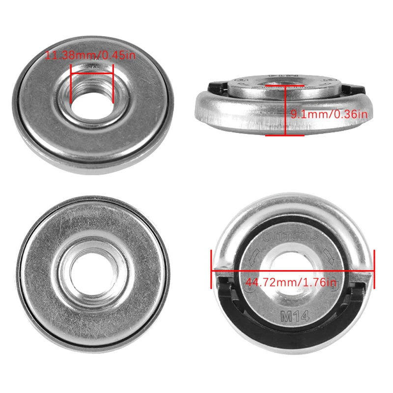 Angle Grinder Pressing Plate Quick Release Flange Nut Power Chuck Qme