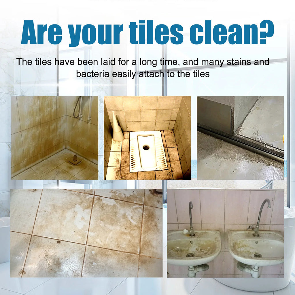 Ceramic Tile Cleaner Deep Cleaning Yellowing Dirt Remover Metal Scratch Repair Antibacterial Descaling Agent for Toilet Bathroom Qme