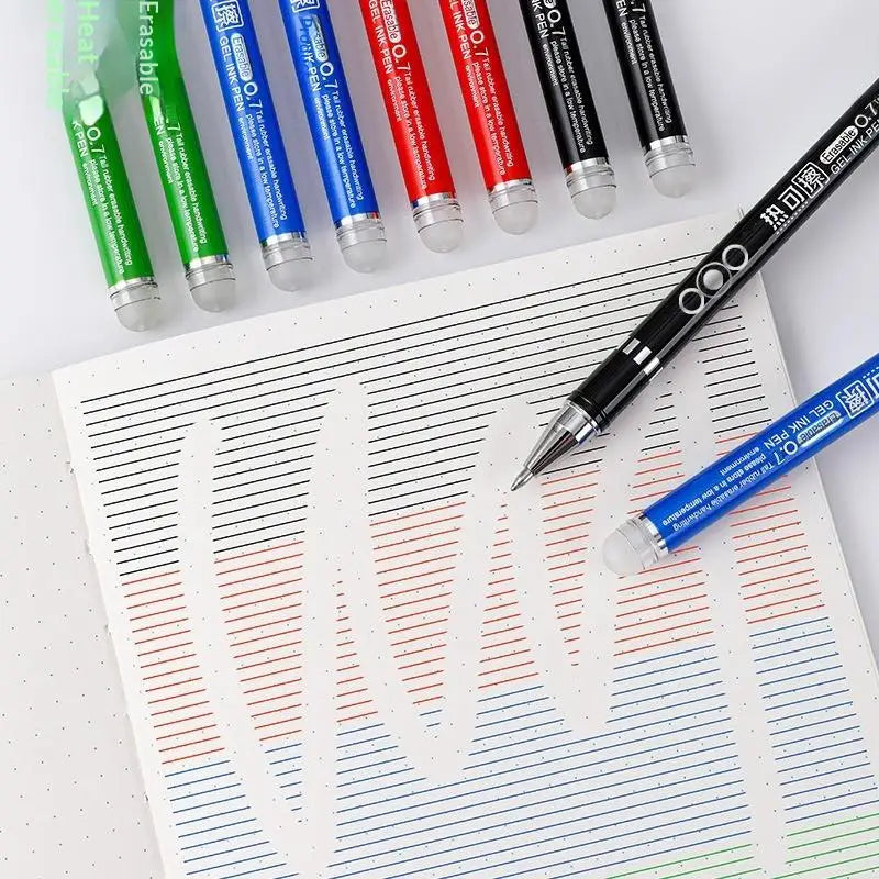 Heat Erasable Pen Gel Pens Nib Colored Smooth Writing School Office Qme