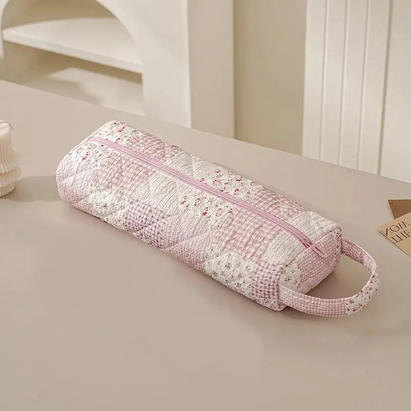 Hair Dryer Storage Bag Quilting Large Capacity Dustproof Curler Storage Bag With Handle Portable Carrying Case For Travel Qme style 6