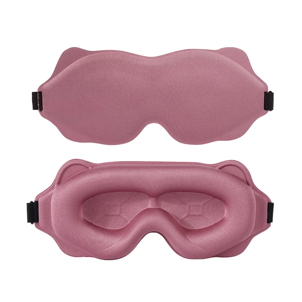 3D Sleeping Mask Block Out Light Sleep Eyes Soft Aid Eye Travel Qme Pink