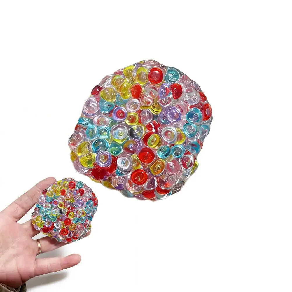 Handmade Ball Squishy Balls Ice Beads Squeeze Toy Fidget Toys Slow Qme B colorful