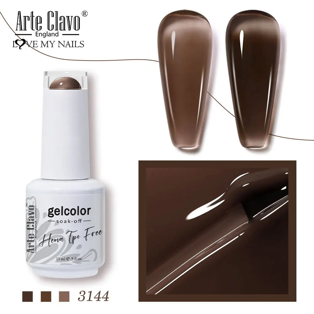 Arte Clavo Jelly Series Semi-transparent Light Pink Peach Gel Nail