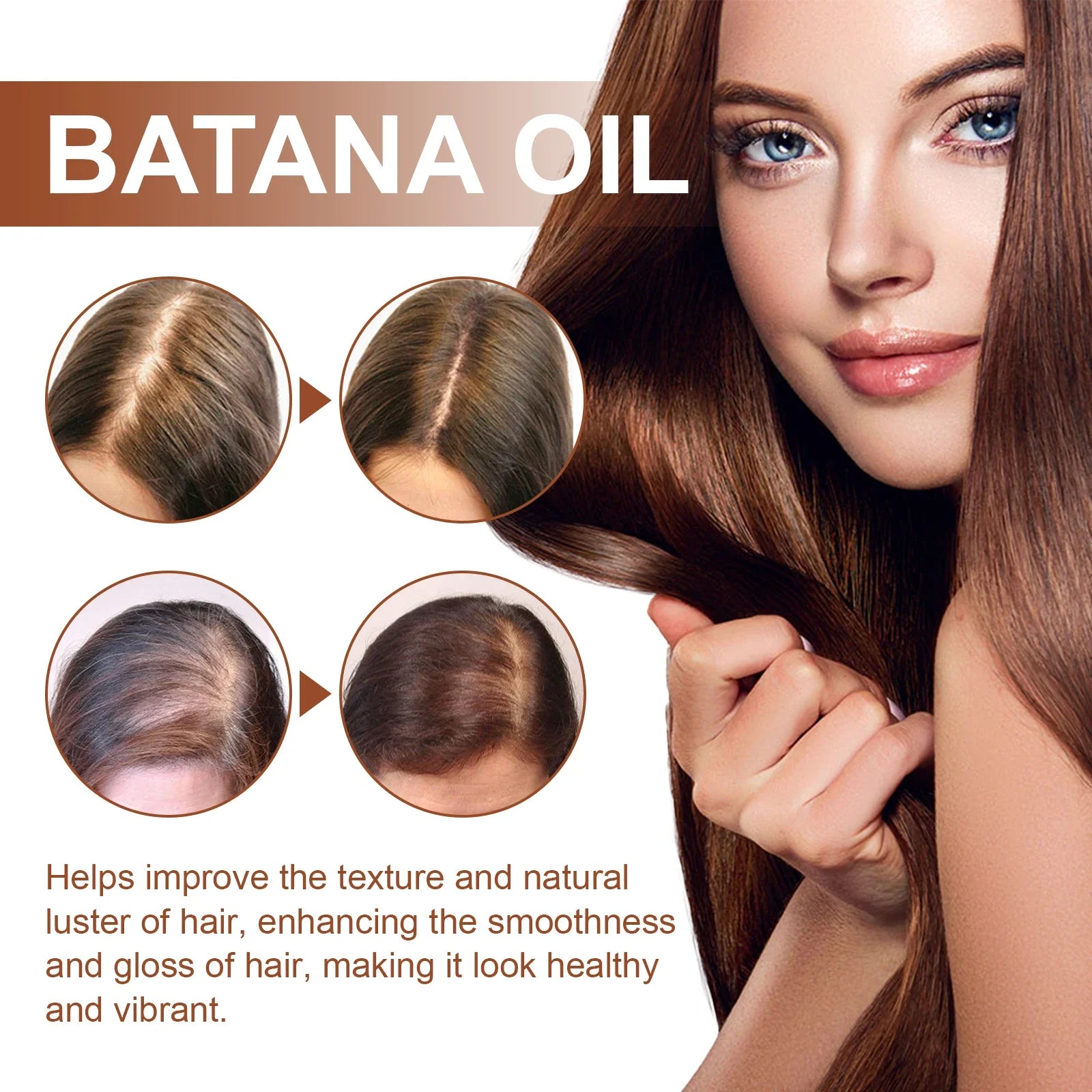 100% Pure Organic Hair Mask Batana Oil Hair Growth Oil Natural Treatment Nourish Reduce Hair Loss Anti-Breakage Qme