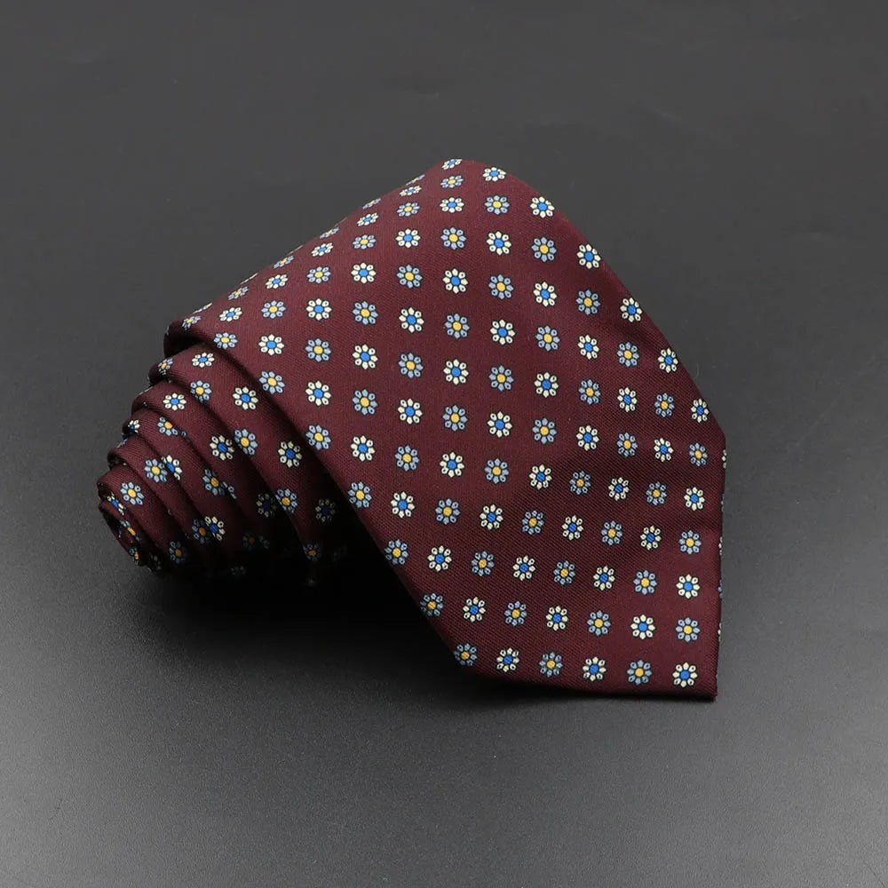 Men's Fashion Silk Tie Soft Novelty Necktie Blue Green Orange Ties