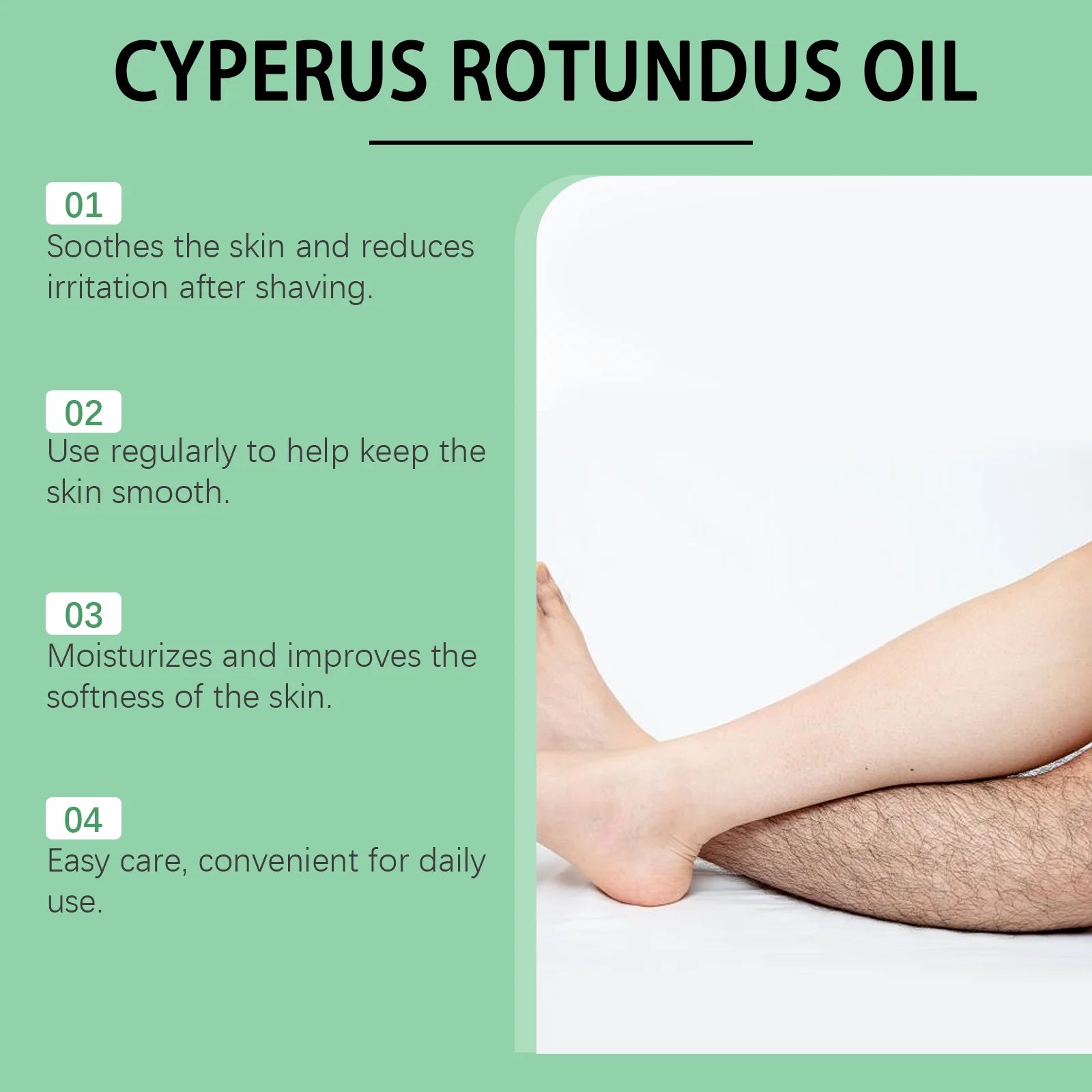 60ml Cyperus Rotundus Oil Gentle Hair Removal Care Oil Body Hair Inhibitor Serum Moisturizing Nourishing Natural Cypress Oil New Qme