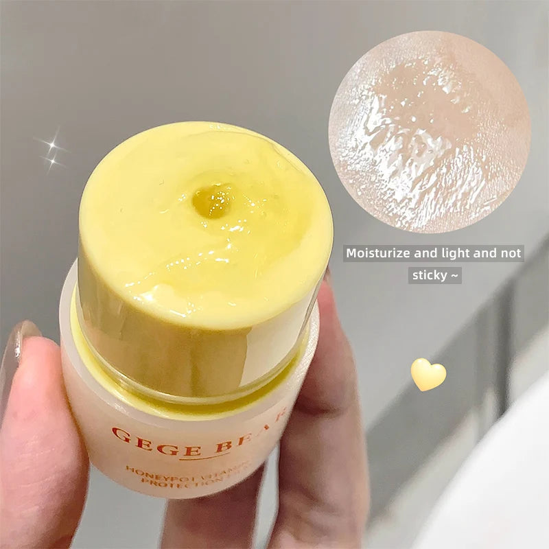 Gege Bear Small Honey Pot Vitamin Lip Mask Autumn Winter Moisturizing Qme