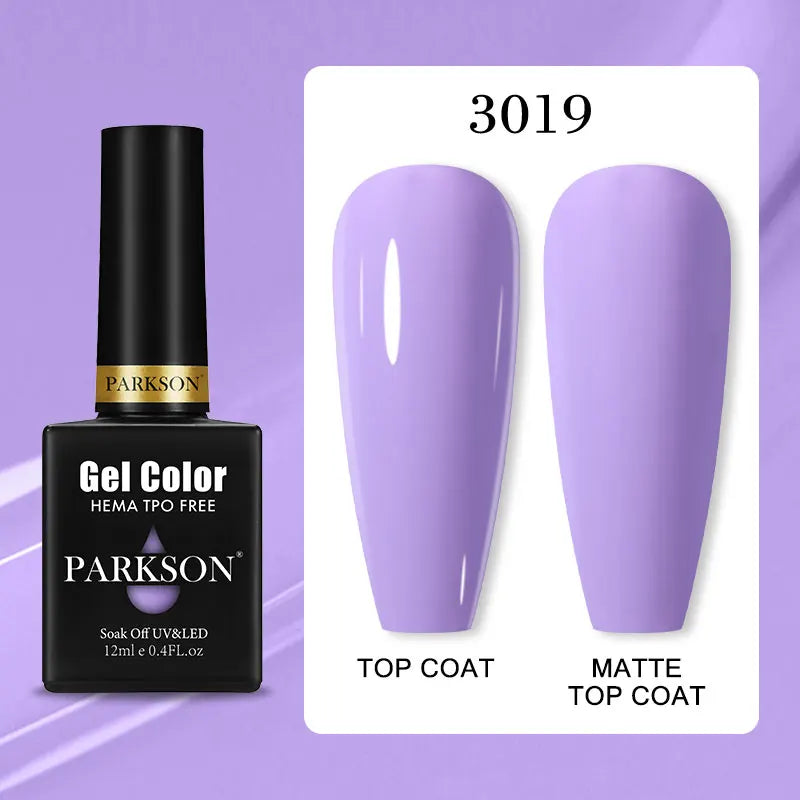 Parkson Colorful Nail Gel Polish Lacquer Soak Off UV LED Long Lasting Qme 3019