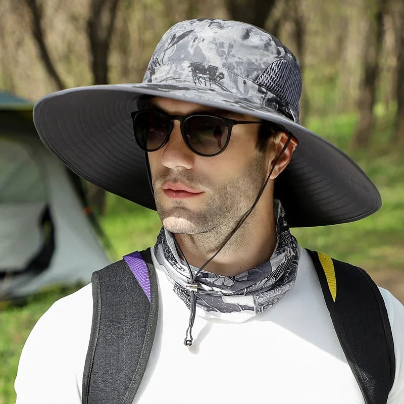 Big Head 60-65cm Circumference Large Number Hat Man Summer Outdoor Sun Hat Outdoor Fisherman Fishing Cap Cap Mountaineering Qme LH circumference60-65cm