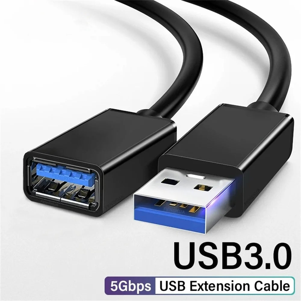 USB to USB Extension Cable Type A Male to Female USB 3.0 Extender For Hard Disk Xiaomi TV Box USB3.0 Data Cord 0.5/1/1.5/2/3/5M Qme