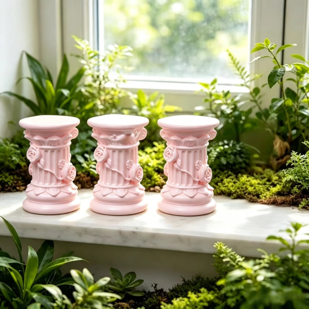 3pcs Roman-Style Columns, Miniature Model Pillars, Sandscape Ornaments, Desktop Decorations, Scene Shooting Props Qme