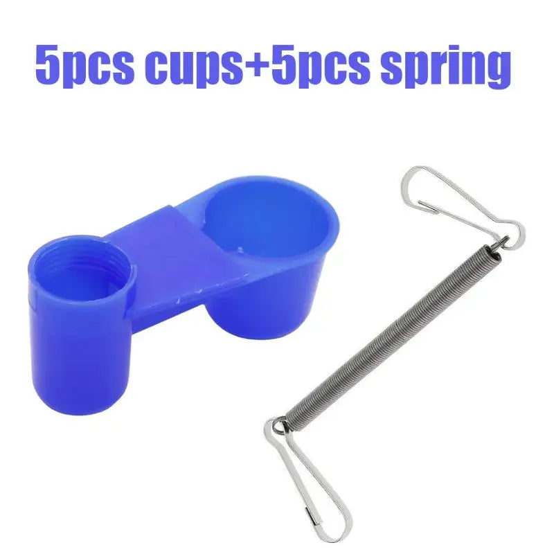 20PCS Pigeons Bird Drinker Feeder Fit For Soda Pop Water Bottle Cup For Chicken Birds Feeder Trough Animal Feeding Accessories Qme mix