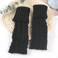 Sweet Children Leg Warmers Lolitas Twist Knitted Socks Korean Baby Qme black 38cm or 14.96inch