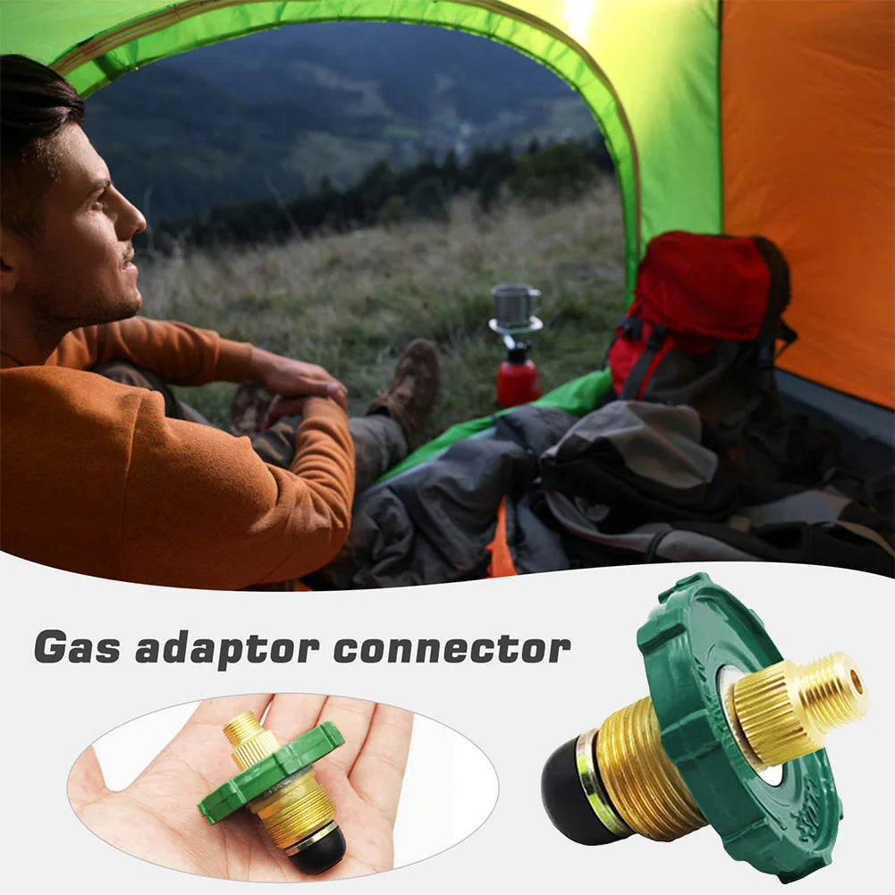 Camping Gas Stove Converter Adapter Gas Furnace Conversion Head Practical Zinc Alloy Camping Stove Accessories Qme
