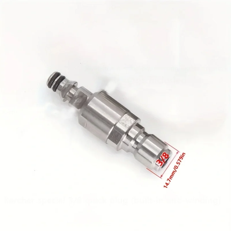 A02F-High Pressure Washer Adapter 3/8 Quick Plug Set Hose Quick Connector For Karcher Water Anti-Winding Conversion Joint Qme